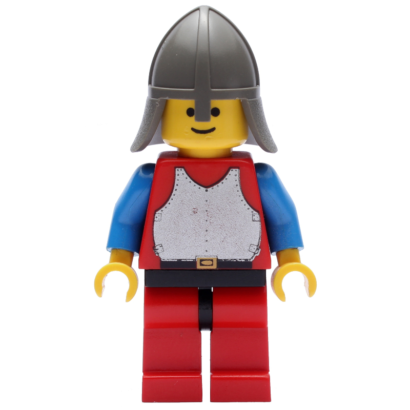 Lego Knight (Breastplate on Red) - Red Legs, Neck-Protector