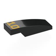 Lego Brick Curved 3 x 1 x 2/3 with Gold '10' print