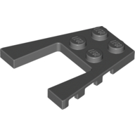 Lego Wedge Plate 4 x 4 with 2 x 2 Cutout / Dark Bluish Gray