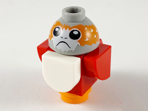 Lego Porg, Star Wars with Red Wings and Tail - Brick Built