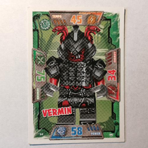 Lego Trading Card, Ninjago Game Series 2 [German] - 64 Vermin
