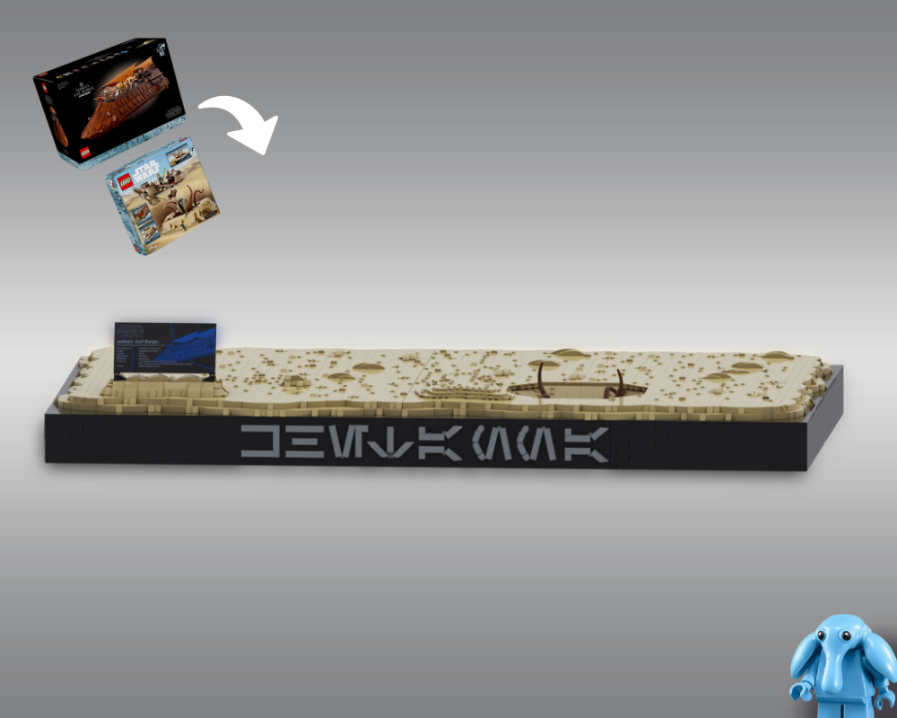 Lego Battle of the Great Pit of Carkoon (Sarlacc Pit) - UCS Jabba's Sail Barge Display
