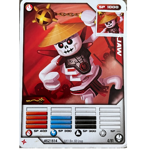 Lego Trading Card, Ninjago Deck #1: 4 - Frakjaw - North American Version