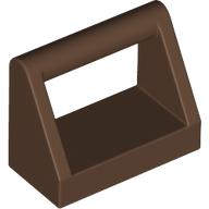 Lego Tile Special 1 x 2 with Handle / Brown