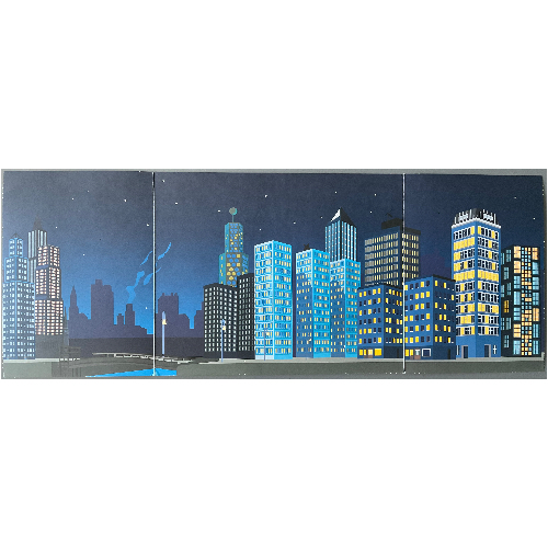 Lego Backdrop for Set 1349 (Nighttime City) / [No Color/Any Color]