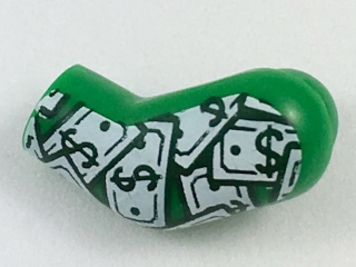 Lego Arm, Left with Dollar Bills Pattern