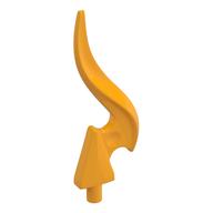 Lego Wave / Flame Rounded Single with Pin / Bright Light Orange