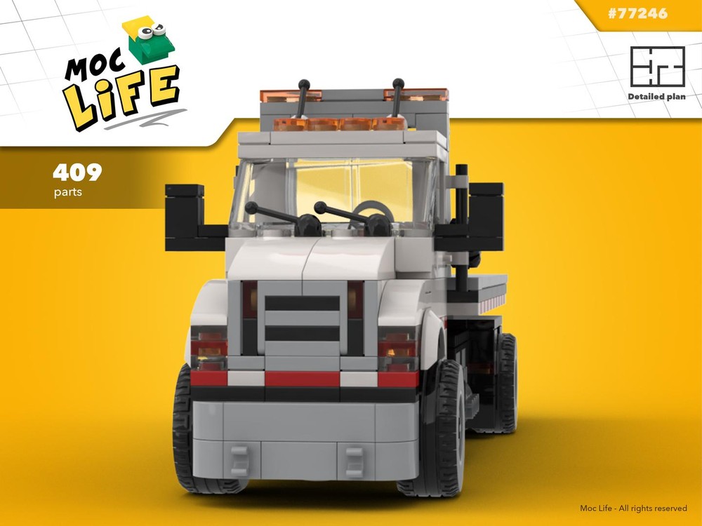 Lego Ford F-650 regular cab dually flatbed tow