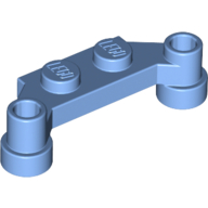 Lego Plate Special 1 x 4 Offset with Bar Holes / Medium Blue