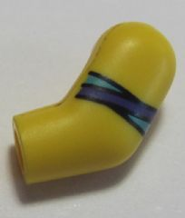Lego Arm, Left with Medium Azure and Dark Purple Stripes Pattern