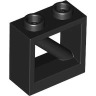 Lego Fence 1 x 2 x 1 2/3 with 45° Diagonal Bar / Black