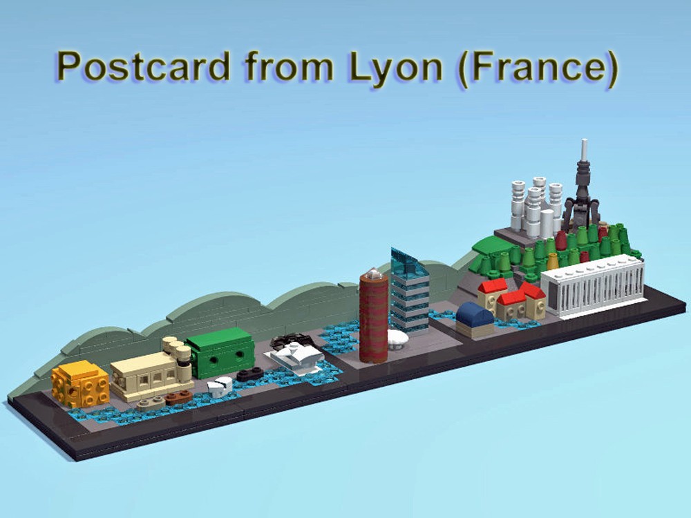 Lego Postcard from Lyon (France)