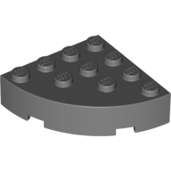 Lego Brick Round Corner 4 x 4 Full Brick / Dark Bluish Gray