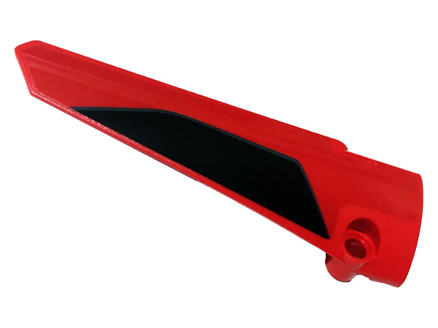 Lego Technic, Panel Fairing # 5 Long Smooth, Side A with Black Stripe Pattern (Sticker) - Set 42107