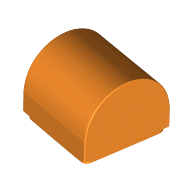 Lego Brick Curved 1 x 1 x 2/3 Double Curved Top, No Studs / Orange