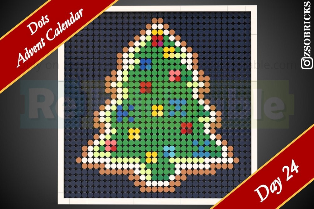 Lego Day 24 - Christmas Cookie - Dots Advent Calendar