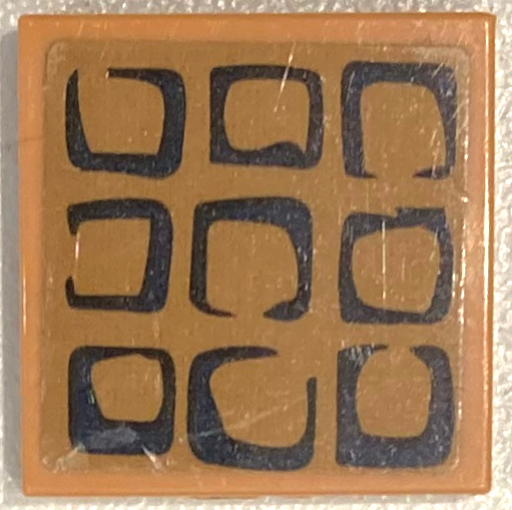 Lego Tile 2 x 2 with Waffle Pattern (Sticker) - Set 41426 / Medium Nougat