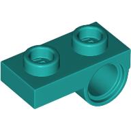 Lego Plate Special 1 x 2 with Pin Hole Underneath / Dark Turquoise