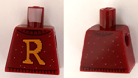 Lego Torso Sweater with Letter R Pattern / Dark Red