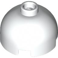 Lego Brick Round 2 x 2 Dome Top, Vented Stud / White