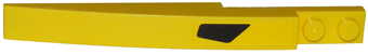 Lego Slope, Curved 10 x 1 with Black Vent on Yellow Background Pattern Model Left (Sticker) - Set 75870 / Yellow