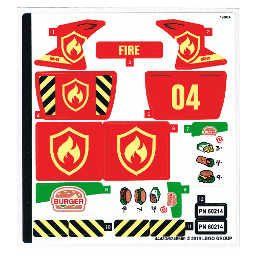 Lego Sticker Sheet for Set 60214-1