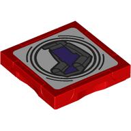 Lego Tile Special 2 x 2 with SMART Tag with Throne Print / Red