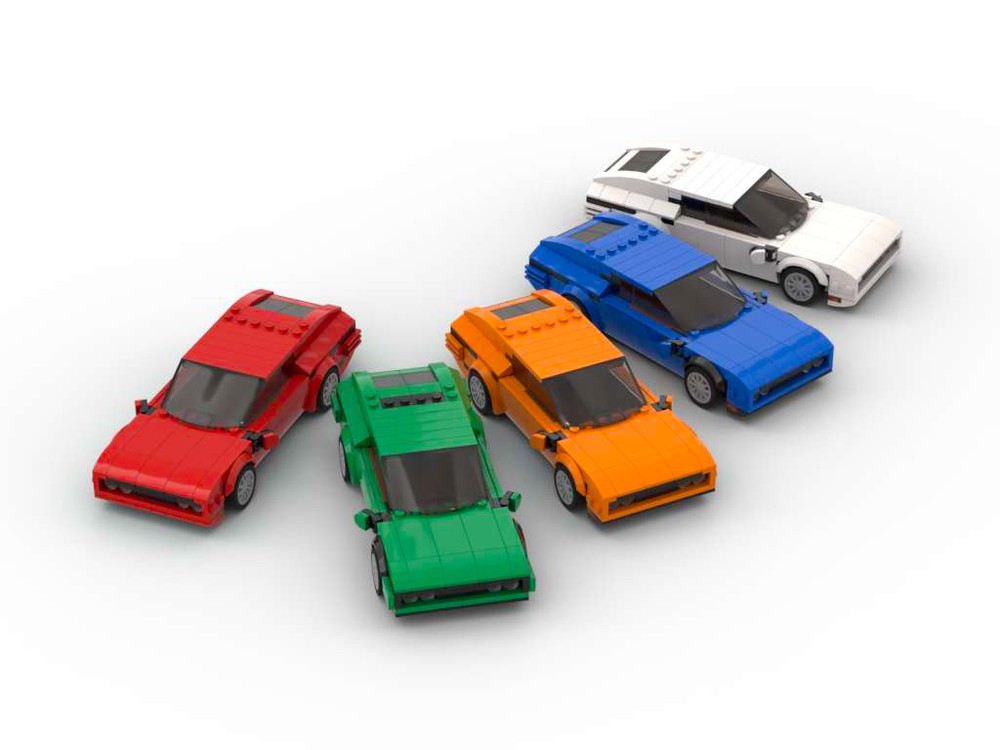 Lego 1968 Raging Bull Espada - Set of Five Colors - 8 Stud Speed Champions