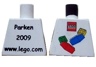 Lego Torso LEGO World Denmark 2009 Pattern / White