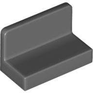 Lego Panel 1 x 2 x 1 [Rounded Corners] / Dark Bluish Gray