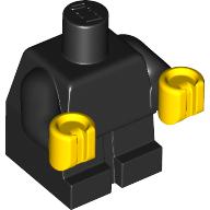 Lego Baby / Toddler Body with Fixed Arms and Yellow Hands / Black