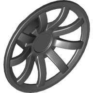 Lego Wheel Cover 9 Spoke - 24mm D. / Black