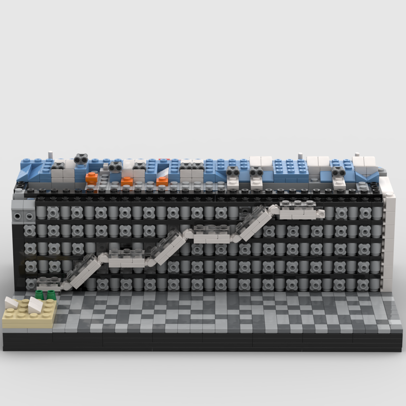 Lego Centre Pompidou VER 2 at 1/650th Scale