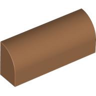 Lego Brick Curved 1 x 4 x 1 1/3 No Studs / Medium Nougat