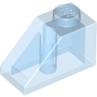 Lego Brick Sloped 45° 2 x 1 with Bottom Pin / Trans-Medium Blue
