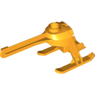 Lego Helicopter Tail and Landing Gear / Bright Light Orange