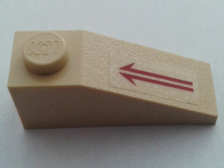 Lego Slope 33 3 x 1 with Split Arrow Pattern (Sticker) - Set 7297