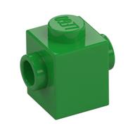 Lego Brick Special 1 x 1 with Studs on 2 Sides / Bright Green