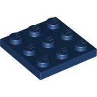 Lego Plate 3 x 3 / Dark Blue