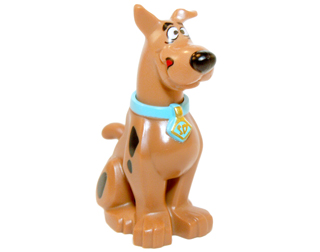 Lego Dog, Great Dane Scooby-Doo Sitting with Tongue Licking Chops Pattern (20690pb01 / 20691pb04)