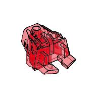 Lego Large Figure Head Connector Block Eye/Brain Stalk / Trans-Red