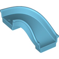 Lego Duplo Playground Slide Curved Right 90° / Medium Azure