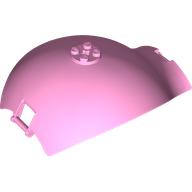 Lego Panel Curved Tapered with Bars at Each End / Bright Pink