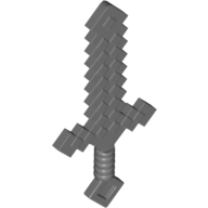 Lego Weapon Sword Blocky / Dark Bluish Gray