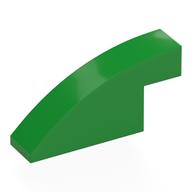 Lego Brick Curved 1 x 4 x 1 2/3 No Studs / Bright Green