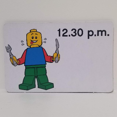 Lego Activity Card, Time-Teaching 12-Hour Clock 12.30 p.m.