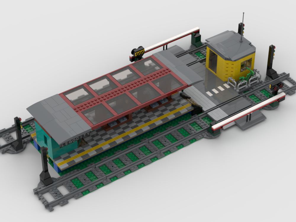 Lego Large train stop