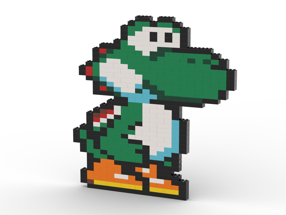 Lego Super Mario Yoshi 8 Bit Brick Model