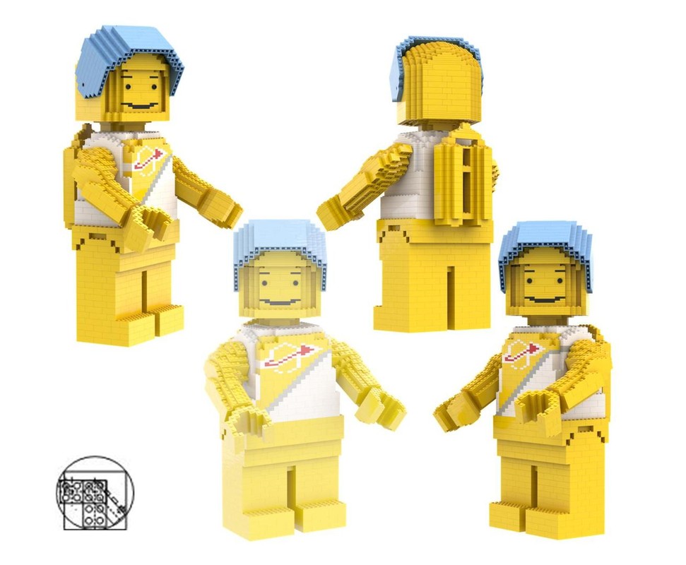 Lego Maxi Figure Space man Yellow and White