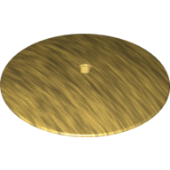 Lego Dish 9 x 9 Inverted with Pin Hole (Radar) / Pearl Gold